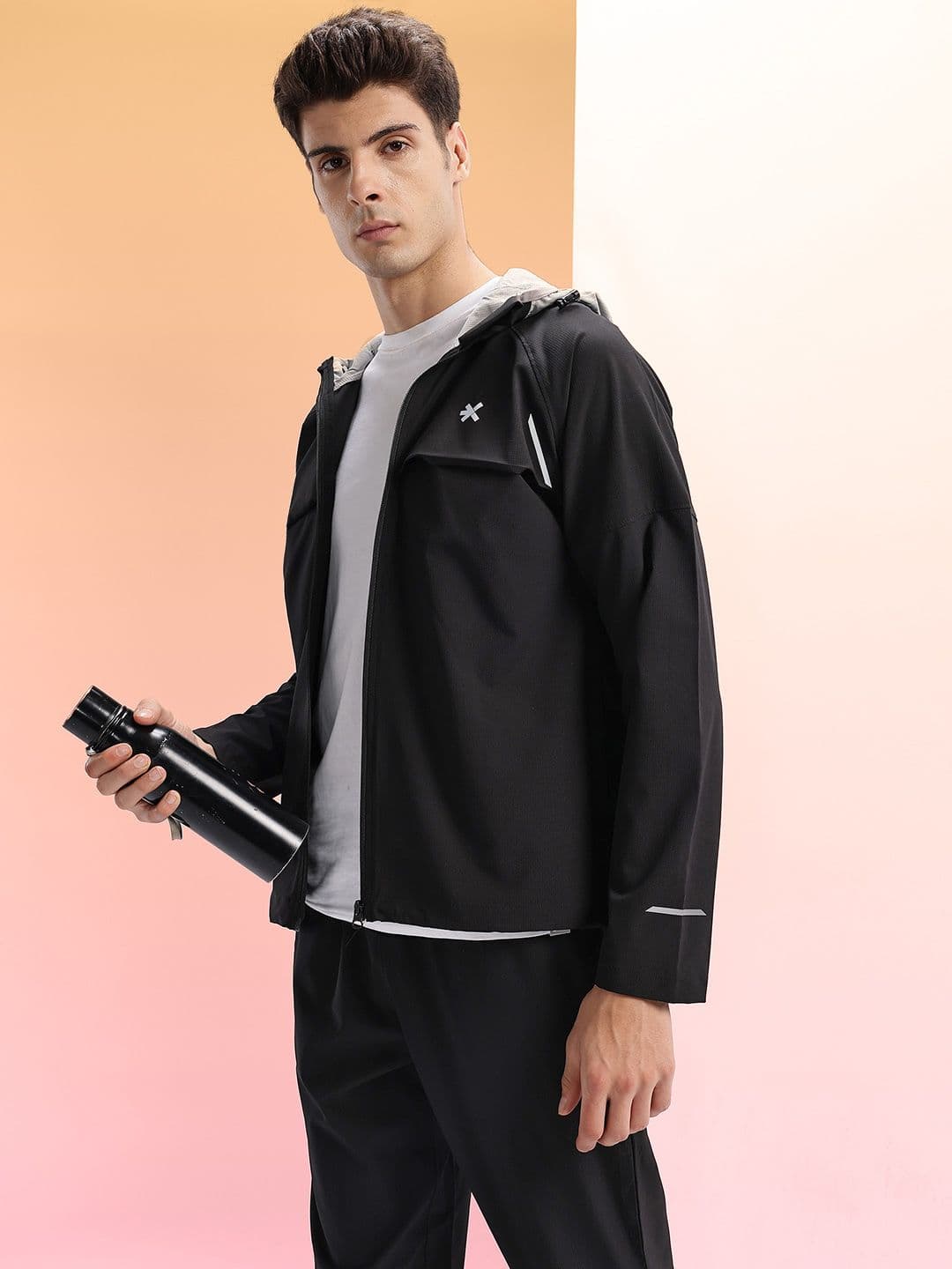 HRX by Hrithik Roshan Rapid-Dry Colourblocked Running Tracksuit - view 1