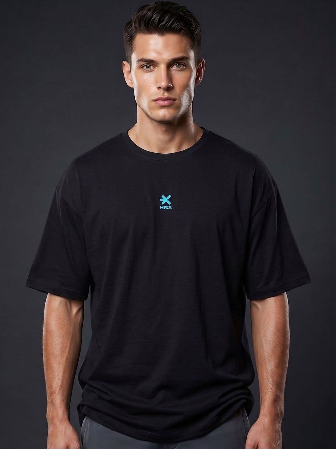 HRX by Hrithik Roshan Brand Logo Printed Pure Cotton T-shirt - view 1