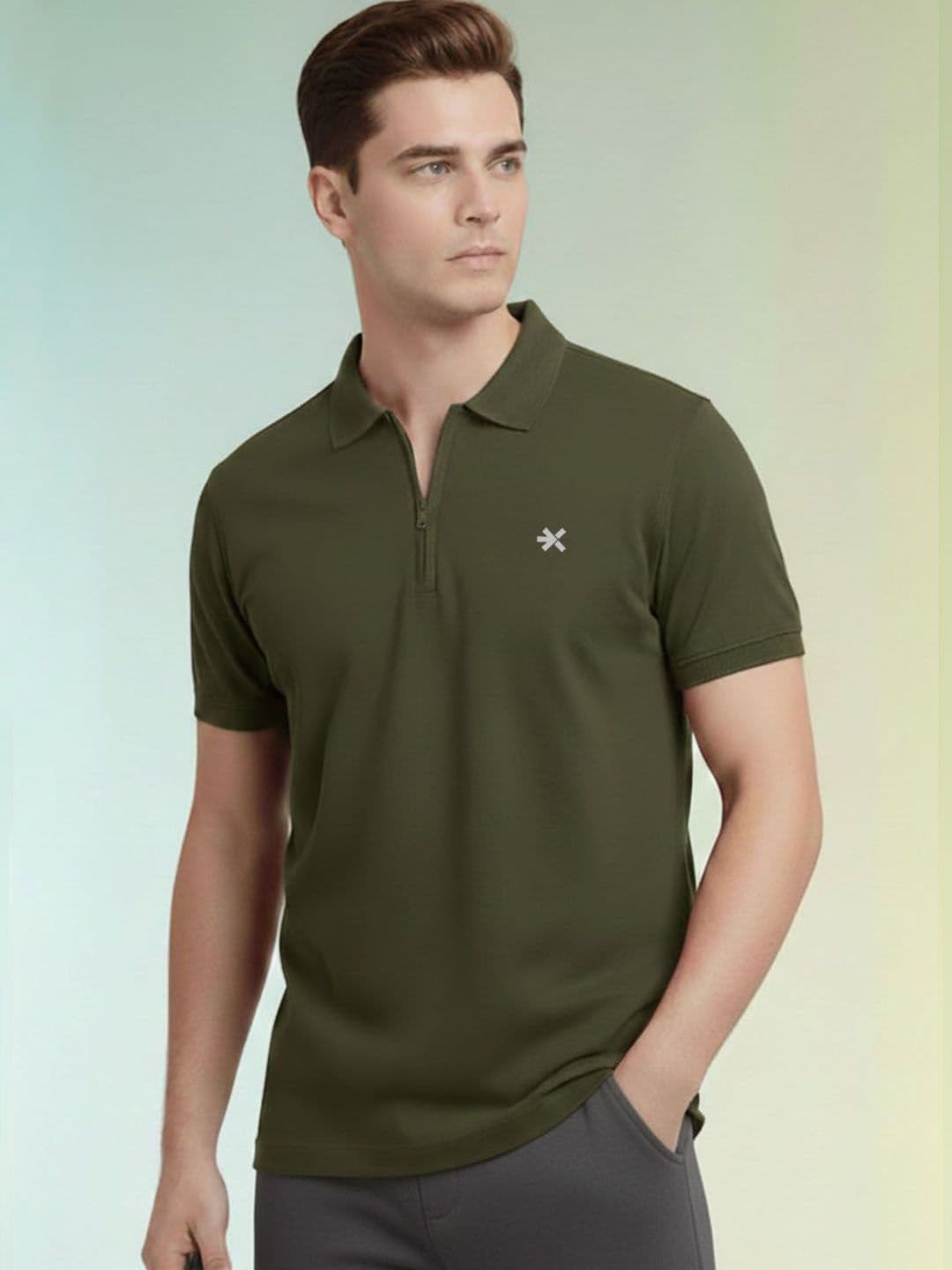 HRX by Hrithik Roshan Men Brand Logo Polo Collar T-shirt - view 1