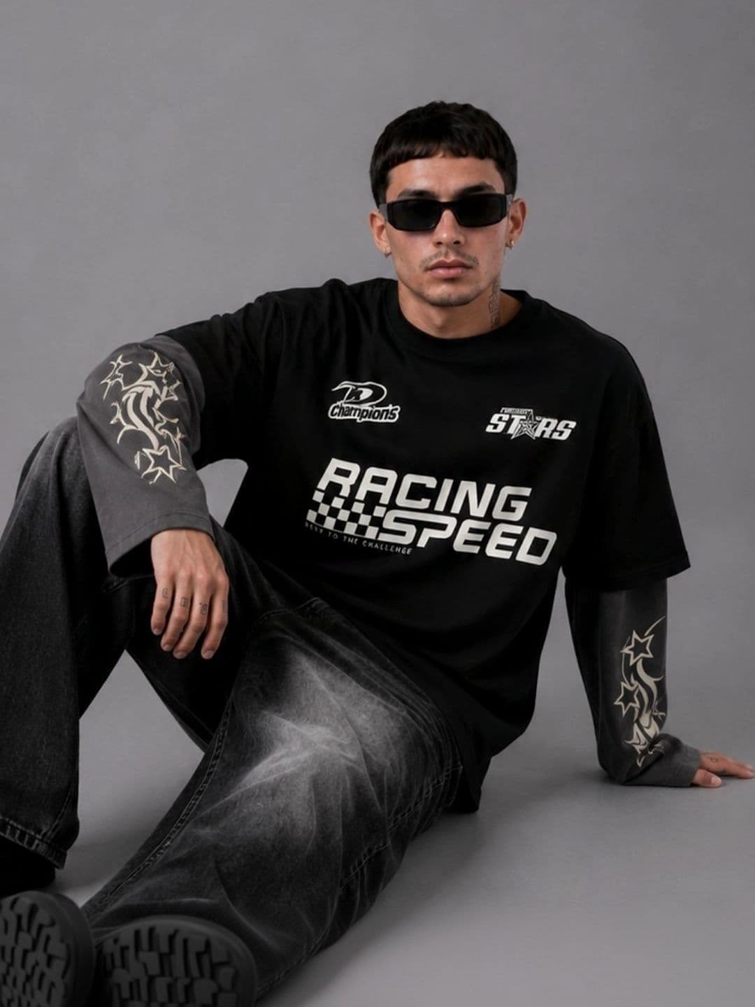 CLOTH N CODE Men Printed Pure Cotton Boxy T-shirt - view 1