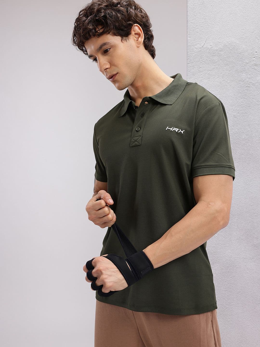 HRX by Hrithik Roshan Men Lifestyle Polo Collar T-shirt - view 1