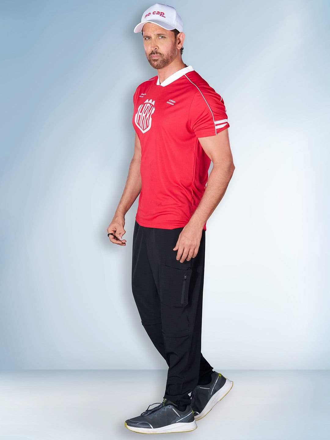 HRX by Hrithik Roshan Brand Logo Printed Rapid-Dry Football Jersey - view 1