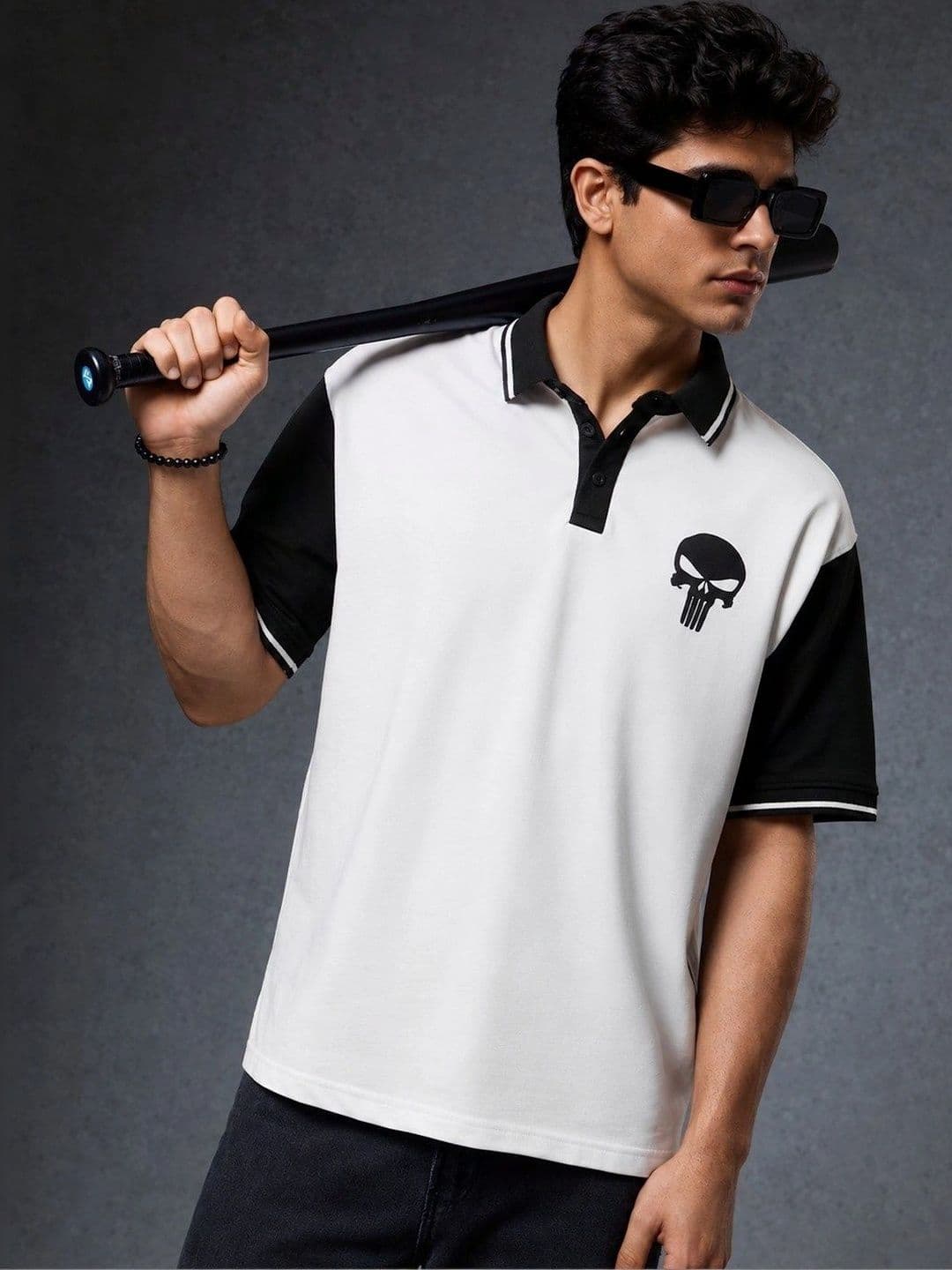 Bochike Men Brand Logo Colourblocked Polo Collar T-shirt - view 1