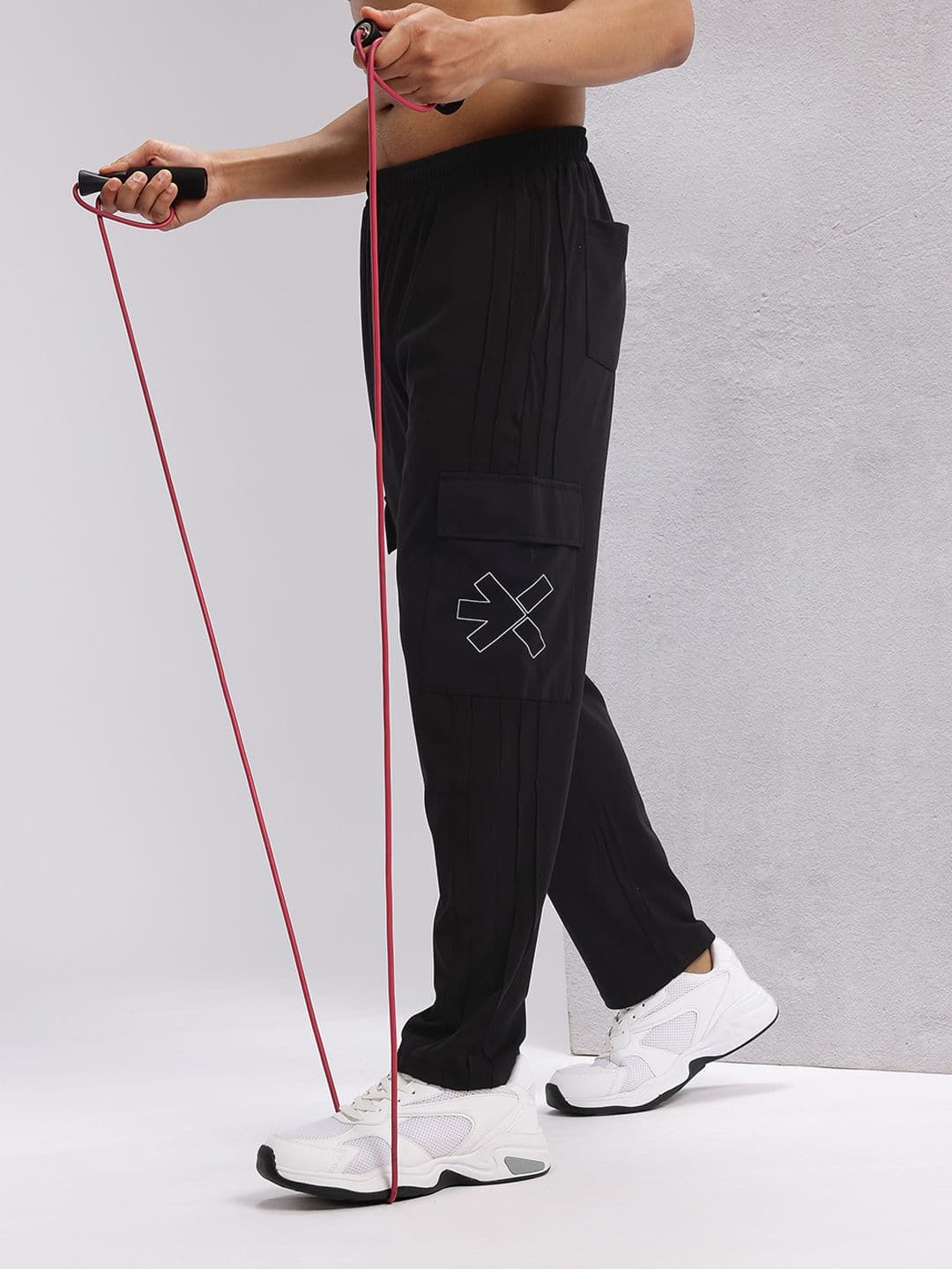 HRX by Hrithik Roshan Men Pleated Rapid-Dry Cargo Training Track Pants - view 1