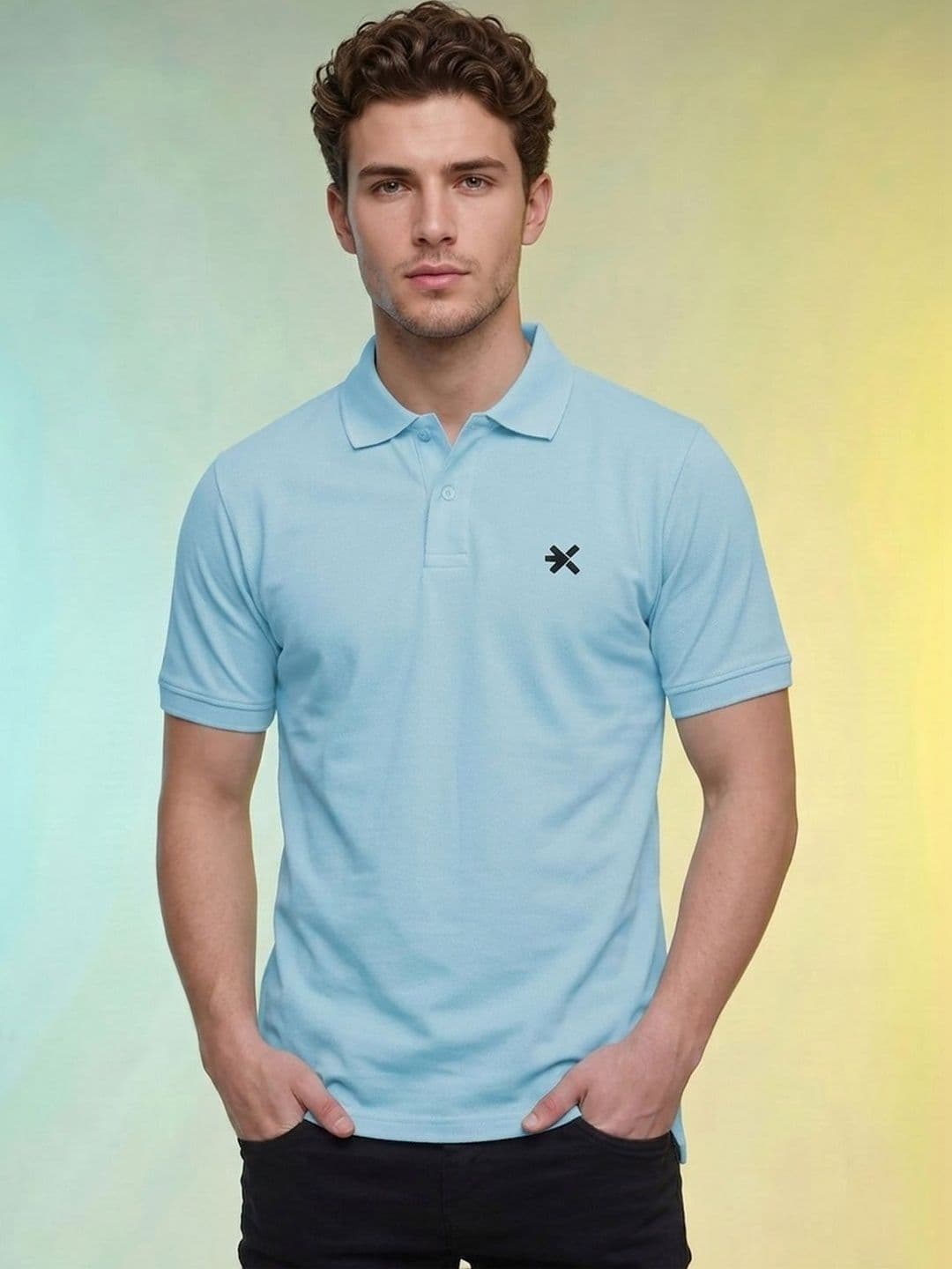 HRX by Hrithik Roshan Men Brand Logo Polo Collar T-shirt - view 1