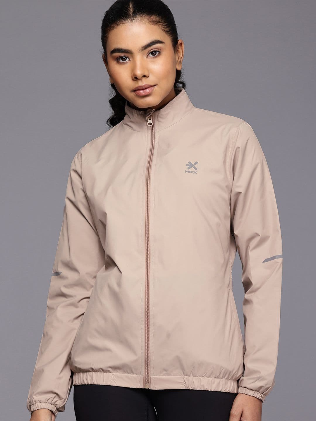HRX by Hrithik Roshan Mock Collar Rapid-Dry Antimicrobial Running Sporty Jacket - view 1