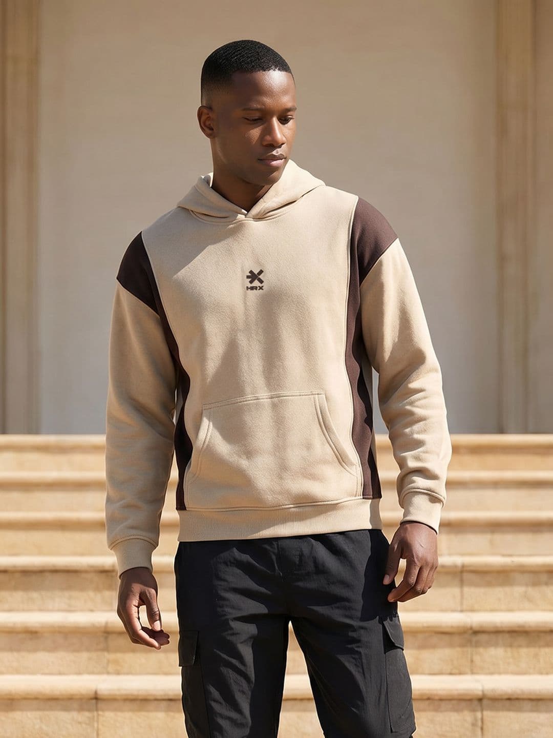 HRX by Hrithik Roshan Colourblocked Hooded Pullover Sweatshirt - view 1