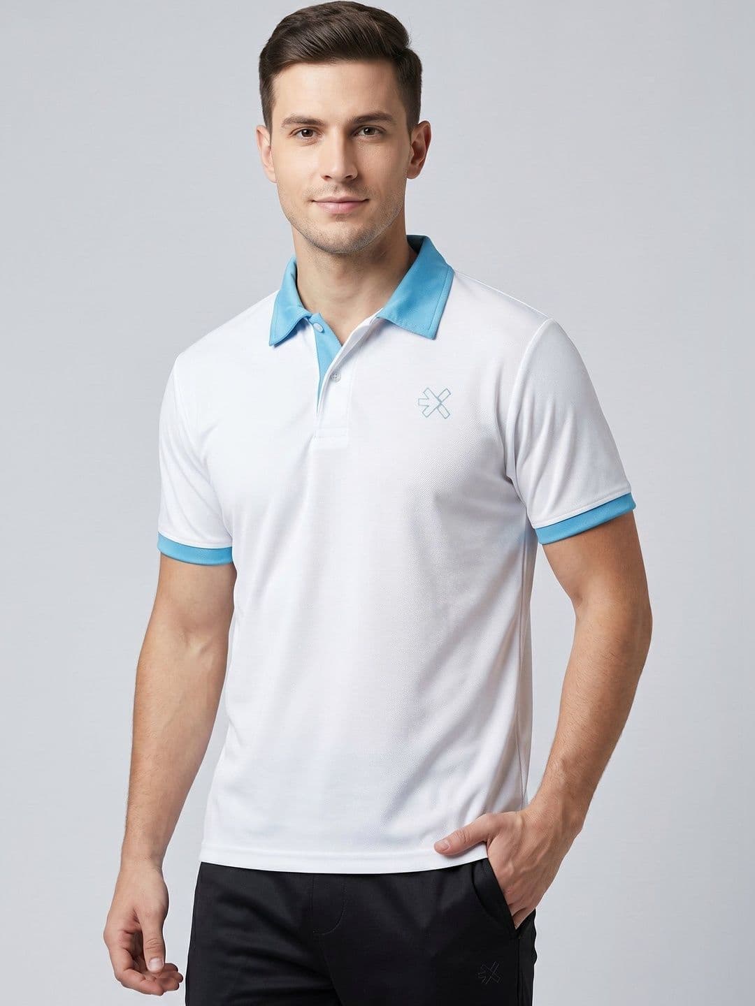 HRX by Hrithik Roshan Brand Logo Polo Collar Short Sleeves T-shirt - view 1