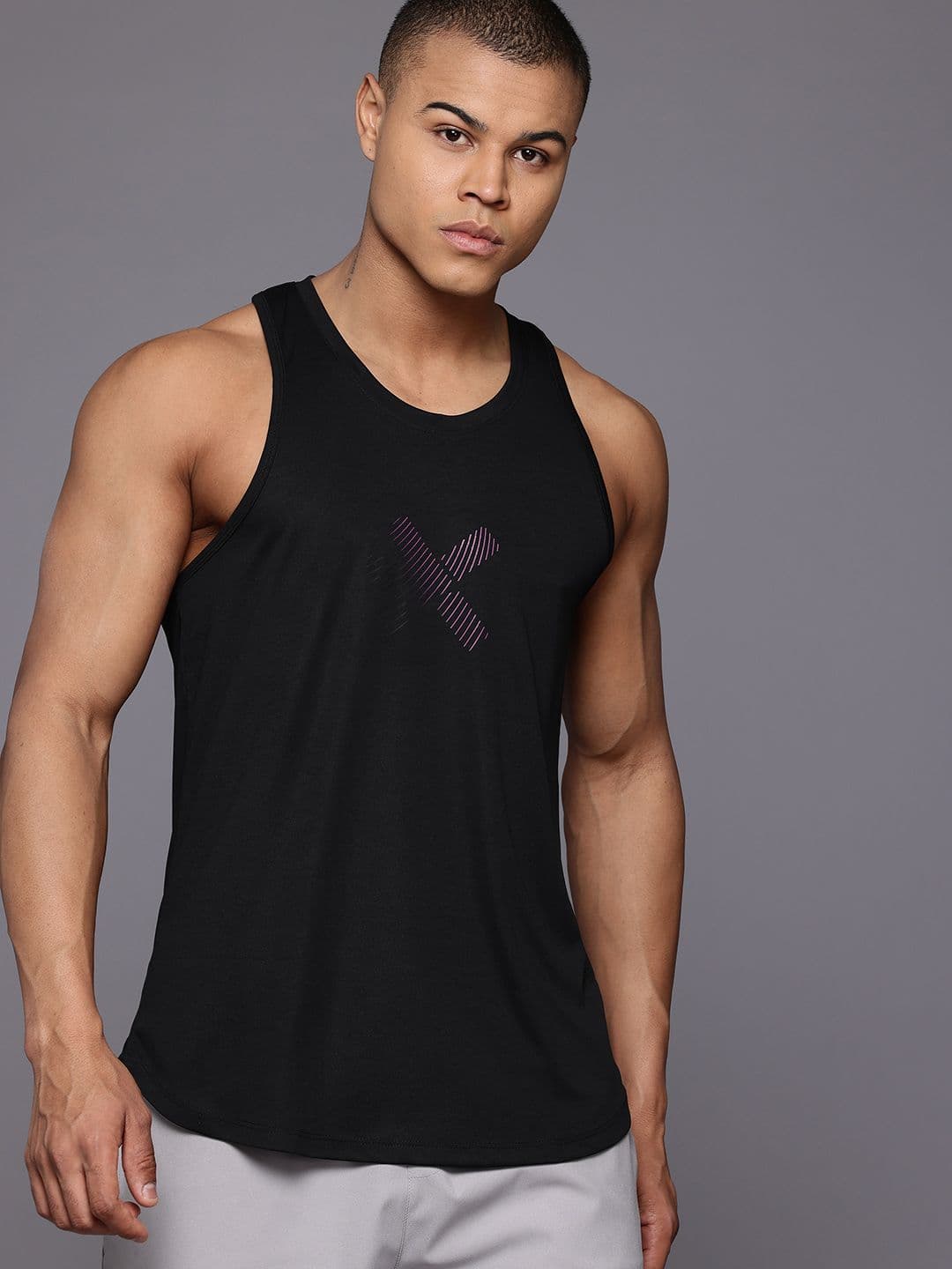 HRX by Hrithik Roshan Printed Training Tank T-shirt - view 1