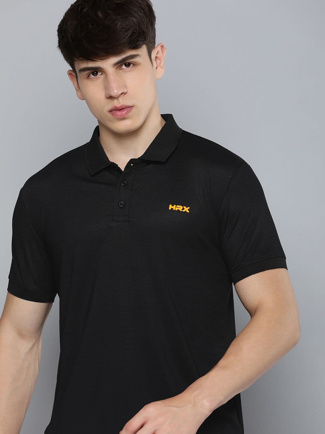HRX by Hrithik Roshan Brand Logo Polo Collar T-shirt - view 1