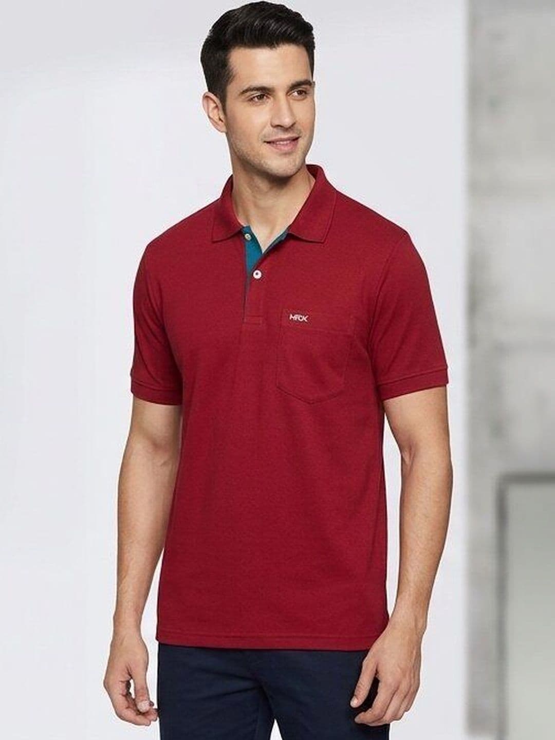 HRX by Hrithik Roshan Men Brand Logo Polo Collar Pockets T-shirt - view 1