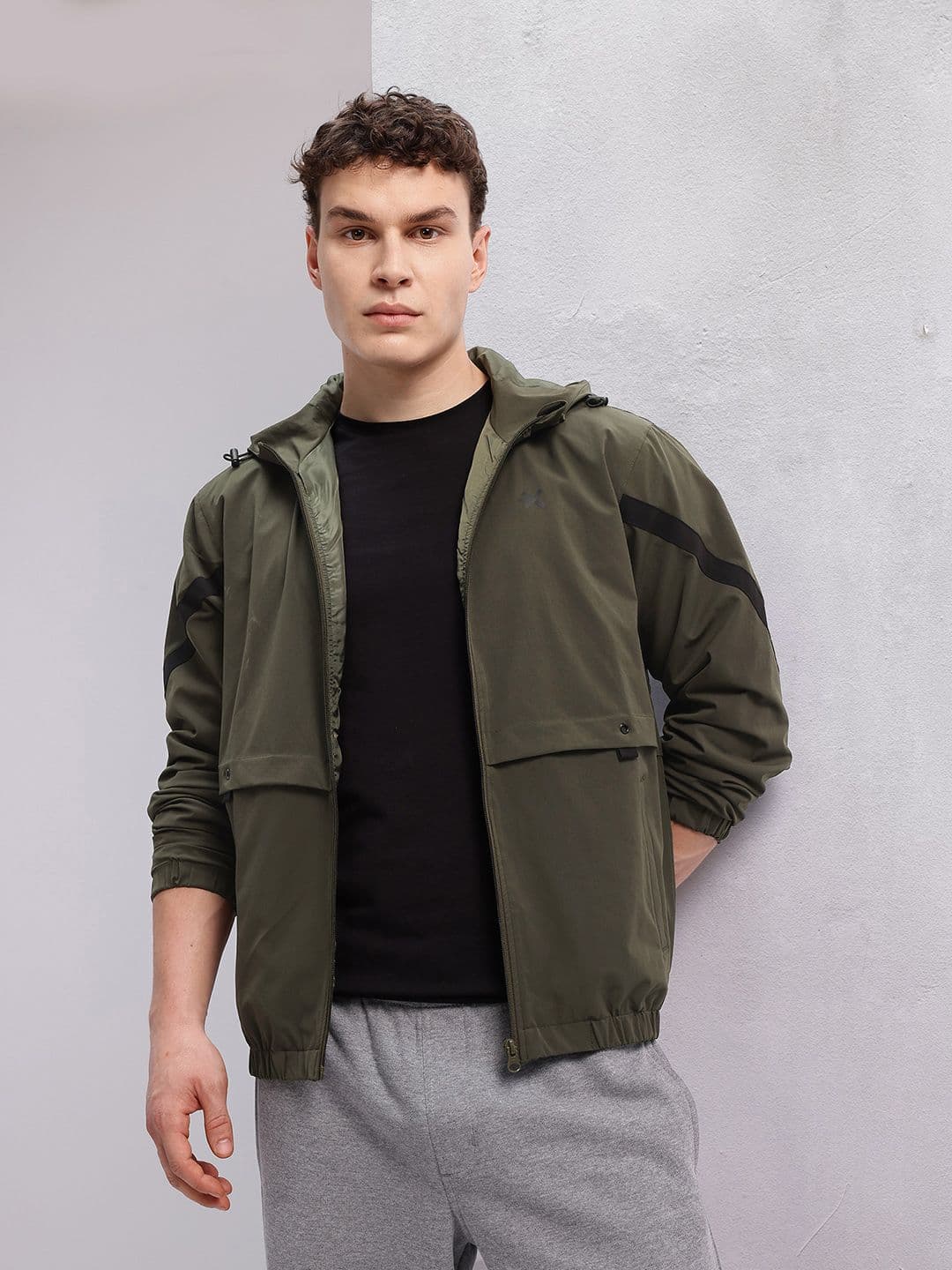 HRX by Hrithik Roshan Rapid-Dry Hooded Lifestyle Sporty Jacket - view 1