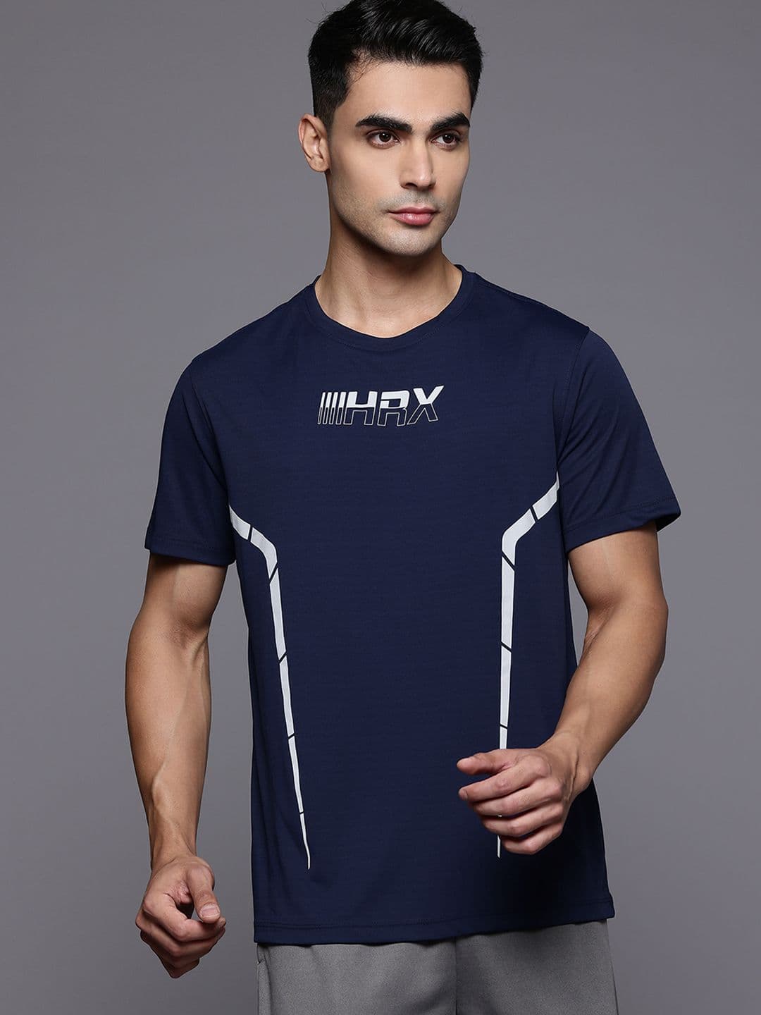 HRX by Hrithik Roshan Rapid-Dry Logo Printed Running T-shirt - view 1