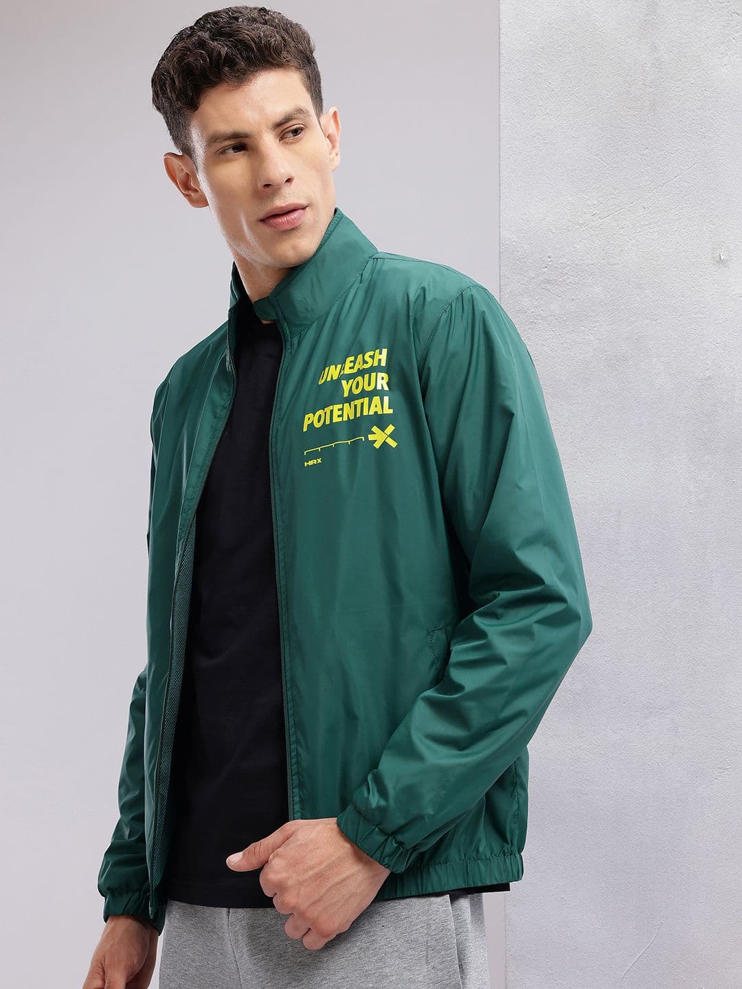 HRX by Hrithik Roshan Typography Print Lifestyle Jacket - view 1