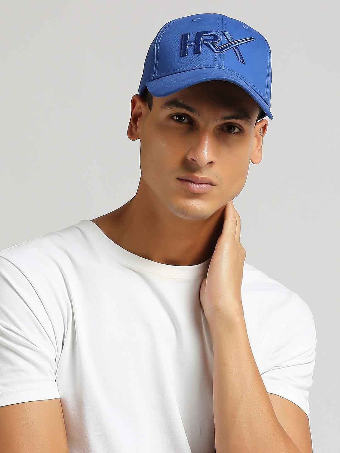 HRX by Hrithik Roshan Navy Blue Men Embroidered Cotton Baseball Cap - view 1