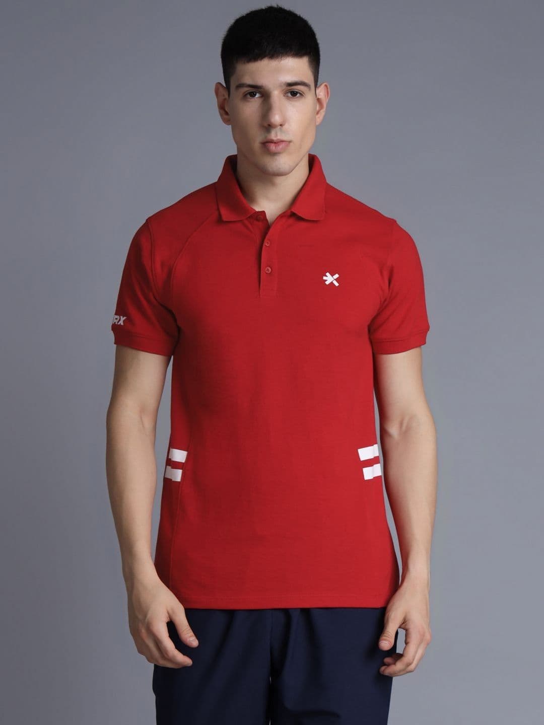 HRX by Hrithik Roshan Men Solid Polo Collar Cotton T-shirt - view 1