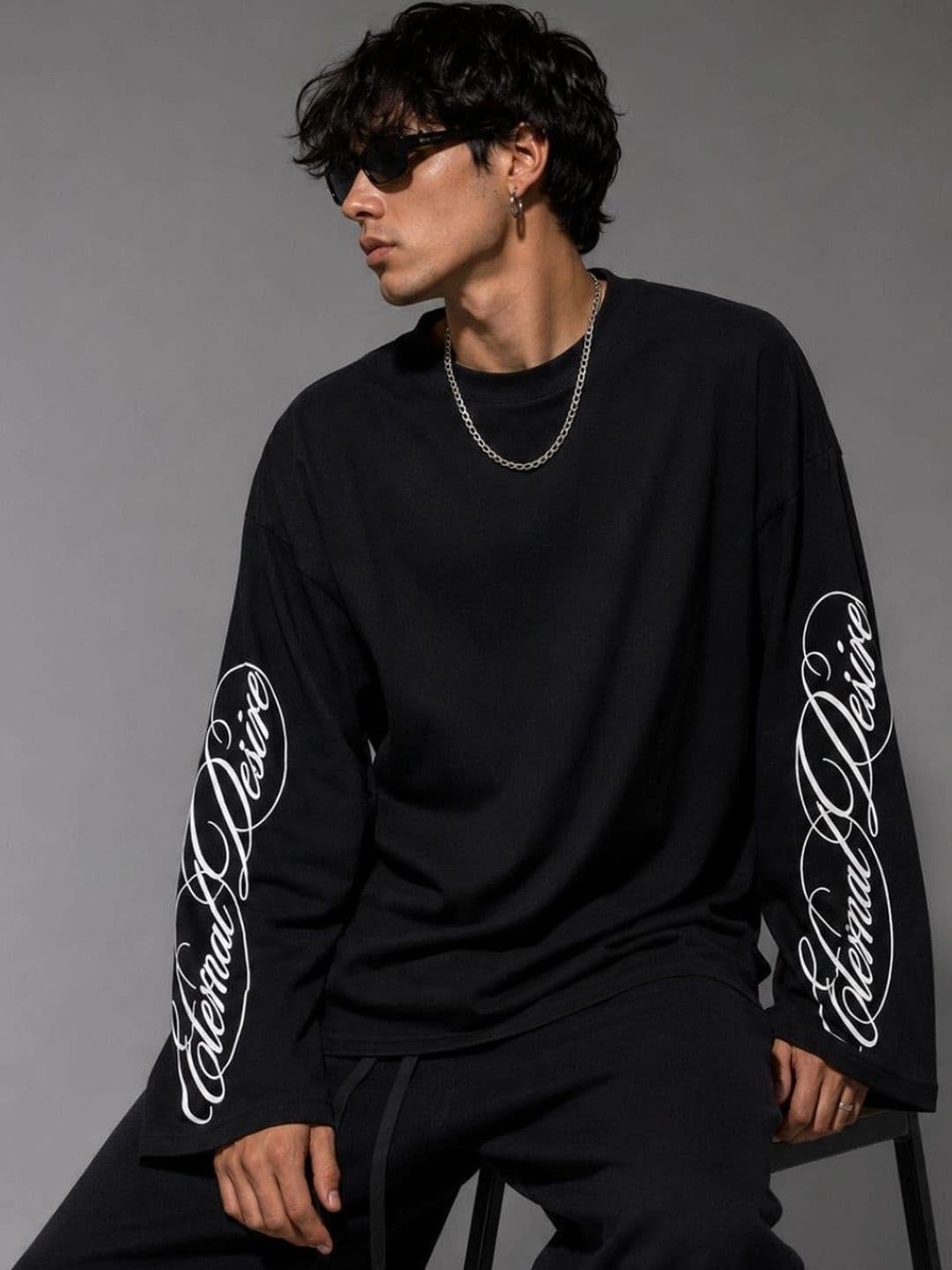 CLOTH N CODE Men Typography Printed Pure Cotton Boxy T-shirt - view 1