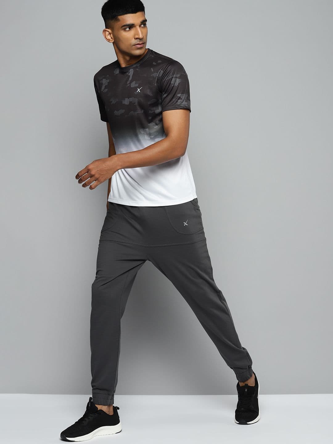 HRX by Hrithik Roshan Printed Colourblocked Running T-shirt - view 1