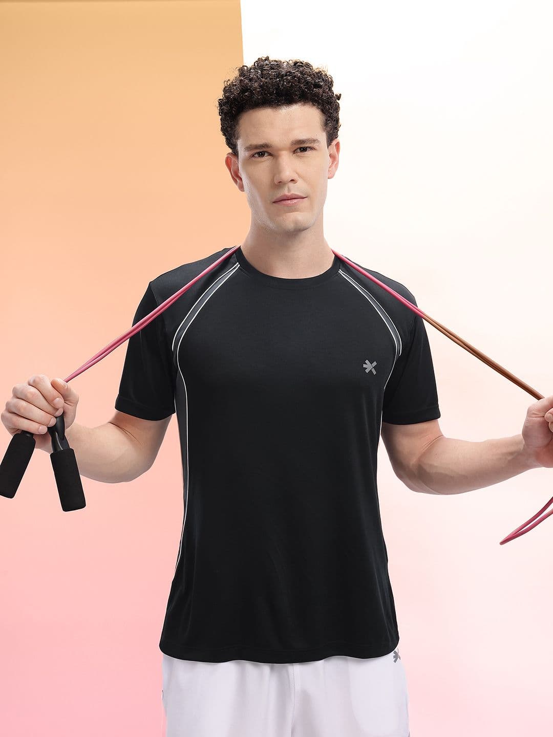 HRX by Hrithik Roshan Colorblocked Detail Paneled Rapid-Dry Training T-shirt - view 1