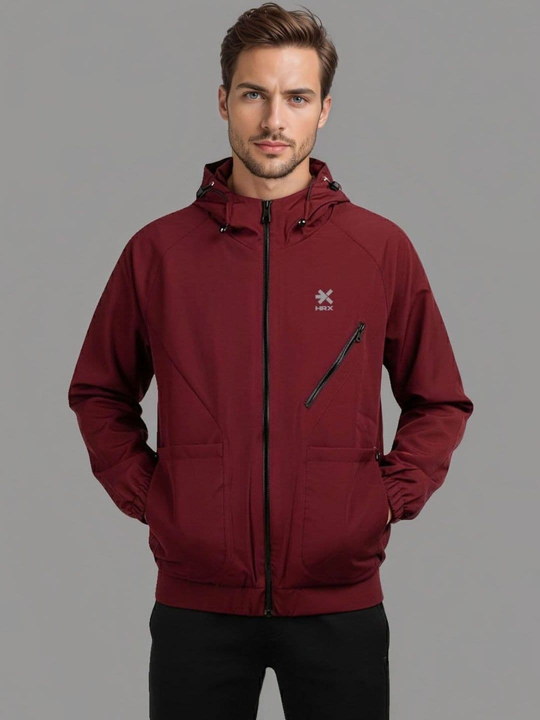 HRX by Hrithik Roshan Men Brand Logo Lightweight Outdoor Sporty Jacket - view 1