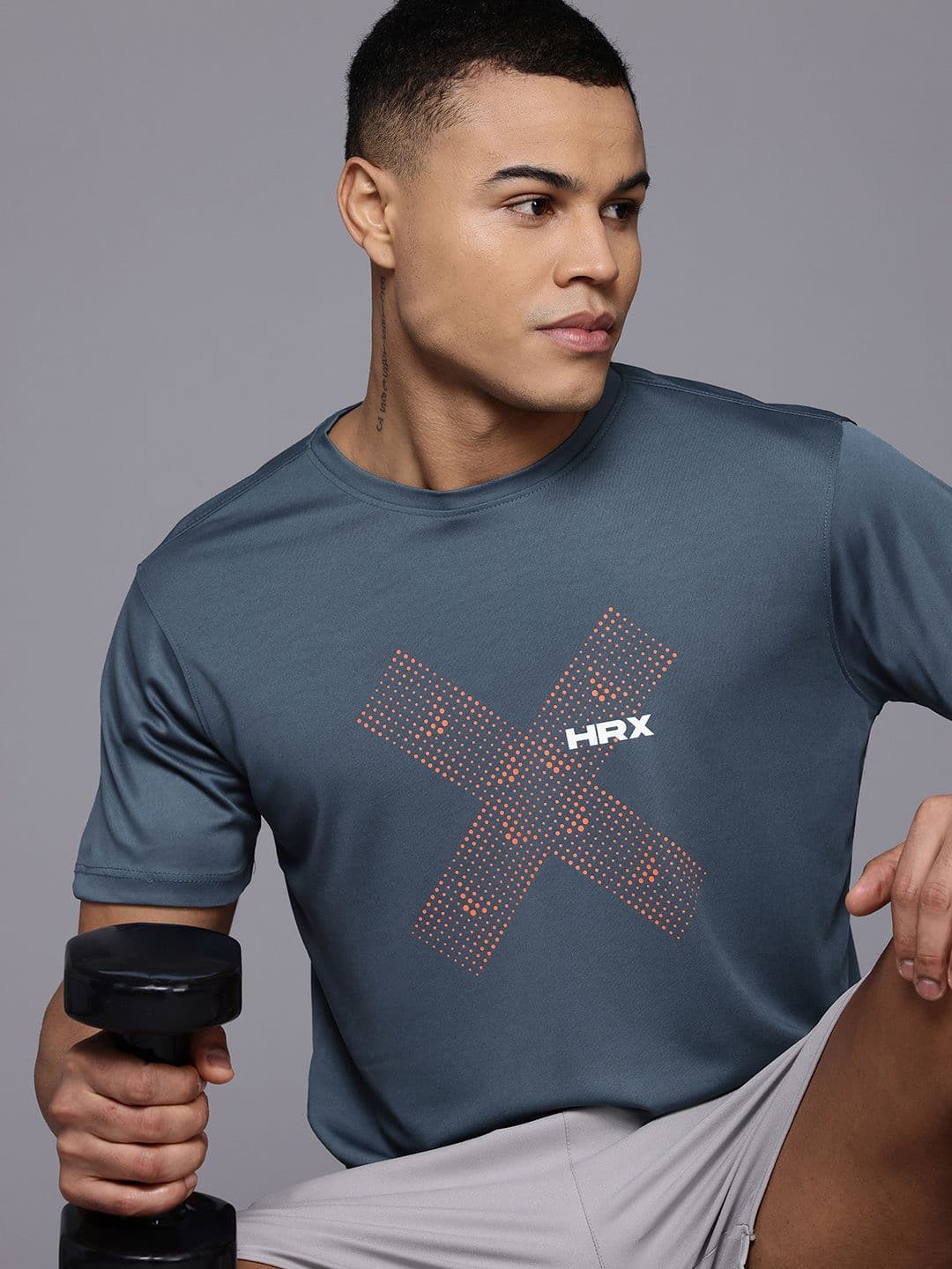 HRX by Hrithik Roshan Men Brand Logo Printed Training T-shirt - view 1
