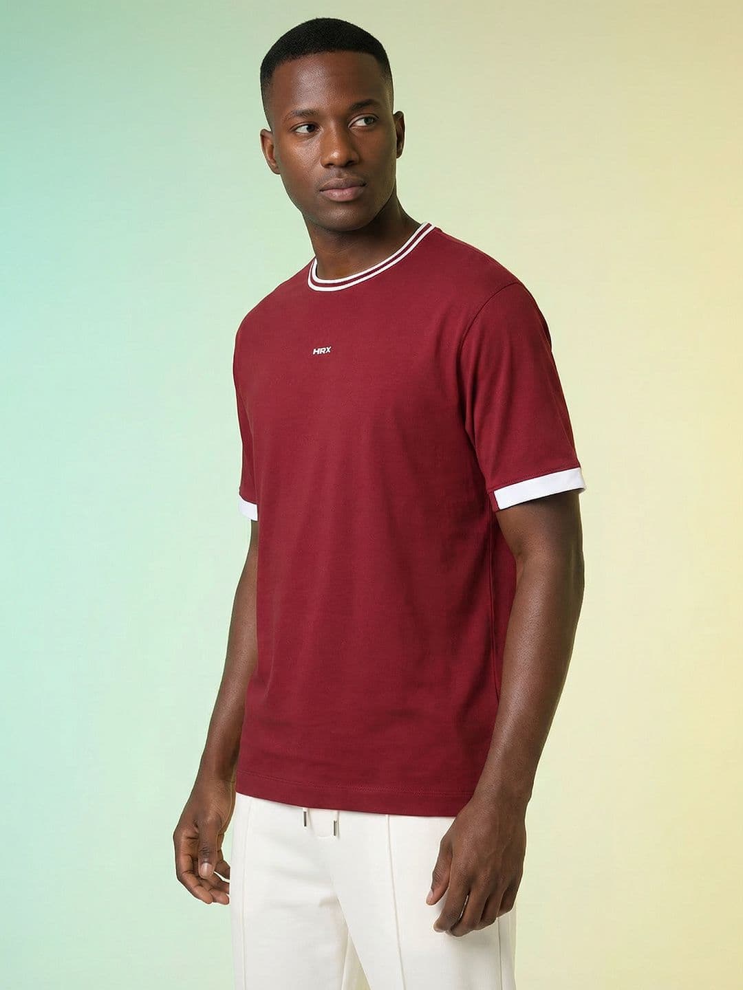 HRX by Hrithik Roshan Relaxed Fit Round Neck Pure Cotton T-shirt - view 1