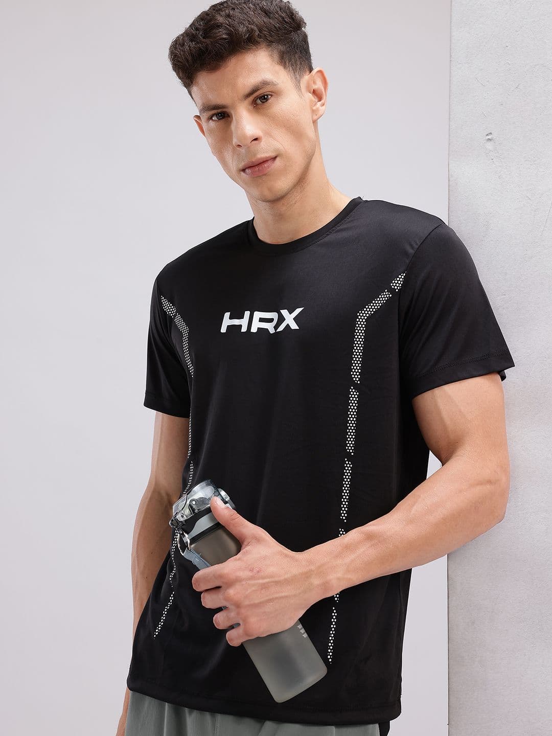 HRX by Hrithik Roshan Men Brand Logo Printed Rapid-Dry Training T-shirt - view 1