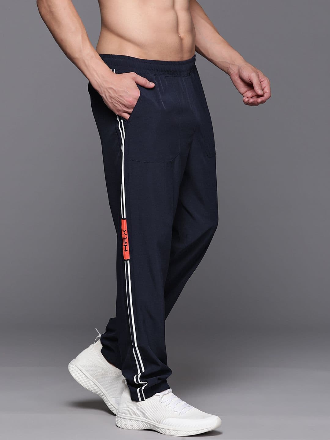 HRX by Hrithik Roshan Men Side Striped Training Track Pants - view 1