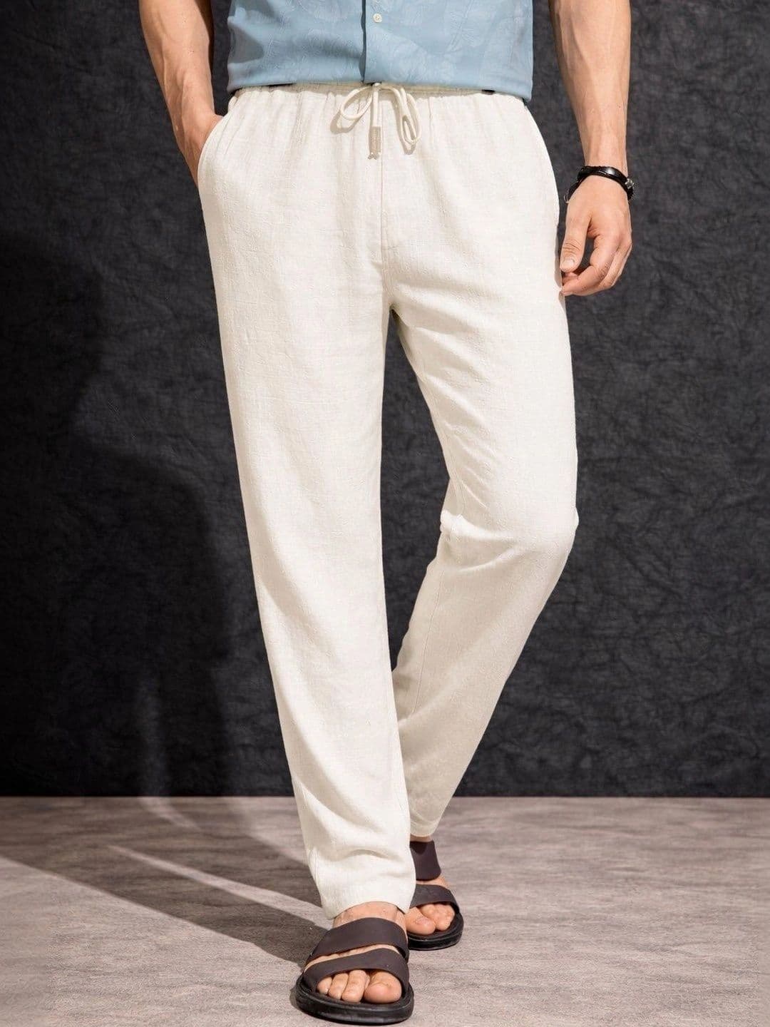 The Roadster Lifestyle Co. Mid Rise Cotton Trousers - view 1