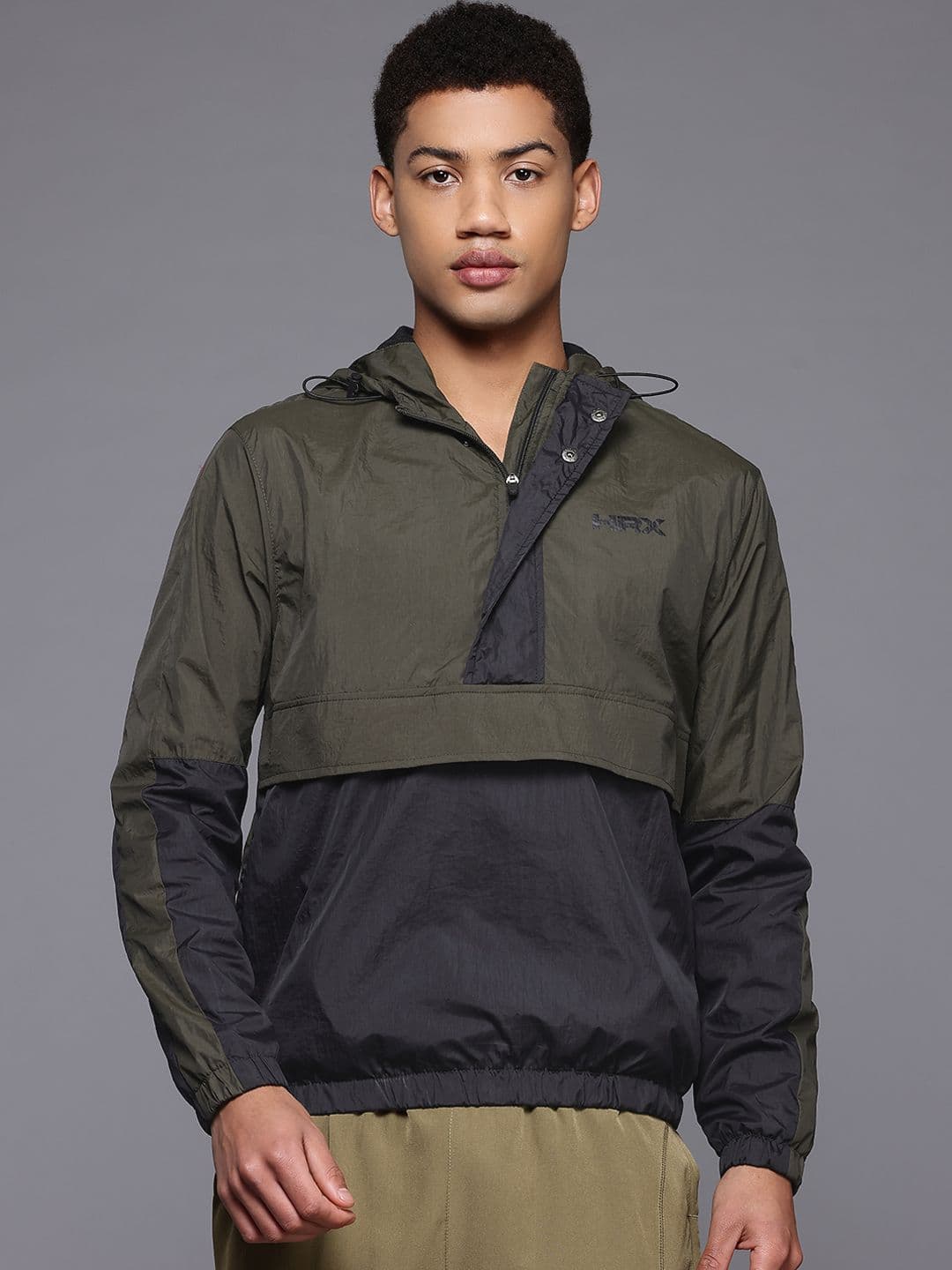HRX by Hrithik Roshan Colourblocked Hooded Outdoor Tailored Jacket - view 1