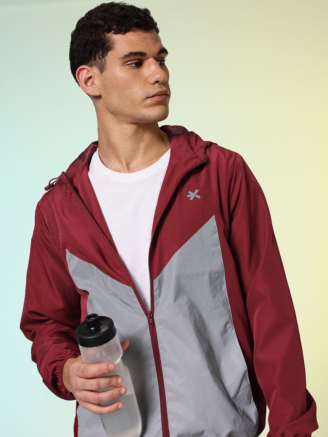 HRX by Hrithik Roshan Colourblocked Hooded Running Sporty Jacket - view 1