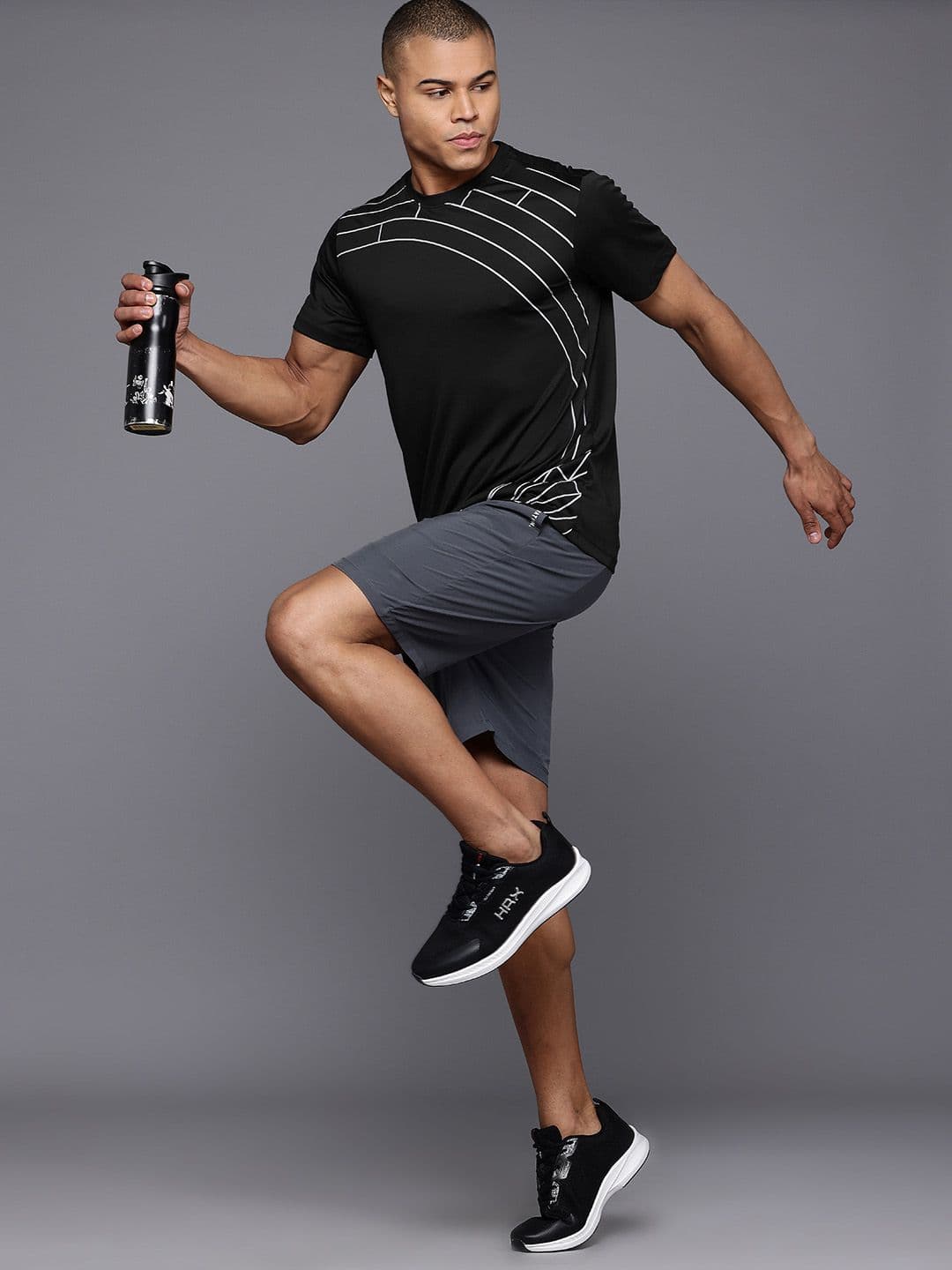 HRX by Hrithik Roshan Printed Antimicrobial Running T-shirt - view 1