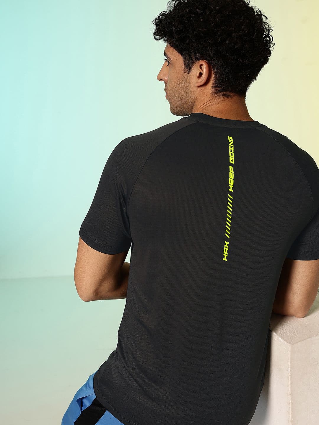 HRX by Hrithik Roshan Men Typography Printed Rapid Dry Training T-shirt - view 1