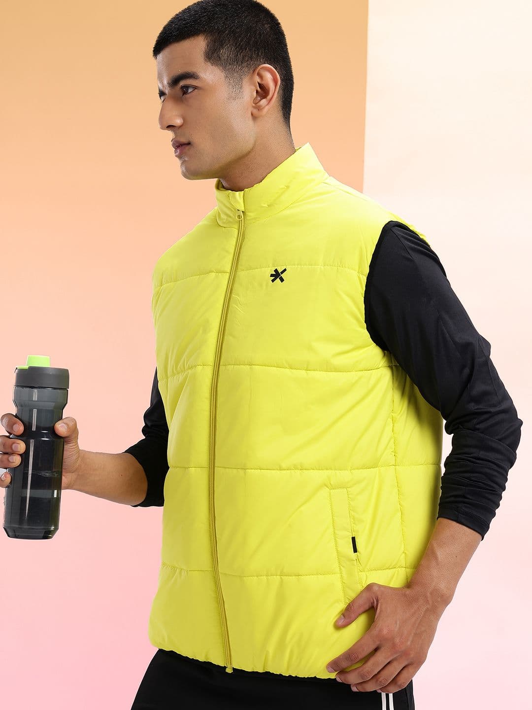 HRX by Hrithik Roshan Mock Collar Rapid-Dry Gilet-Style Running Jacket - view 1