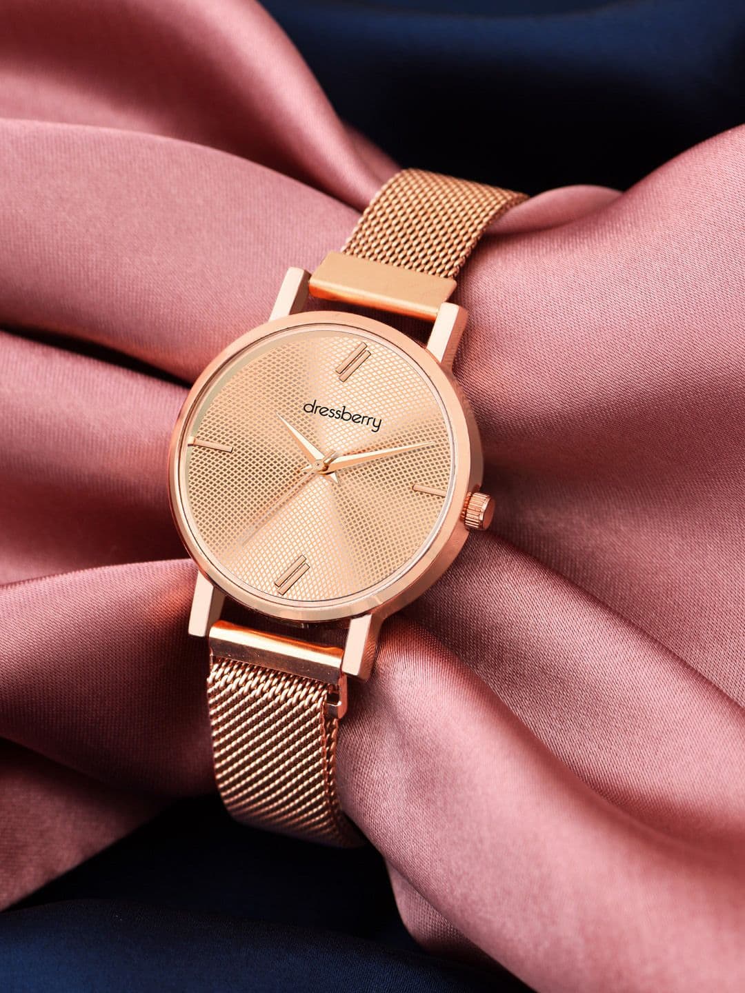 DressBerry Women Rose Gold Water Resistant Straps Analogue Watch HOBDB-128-RG-RG - view 1