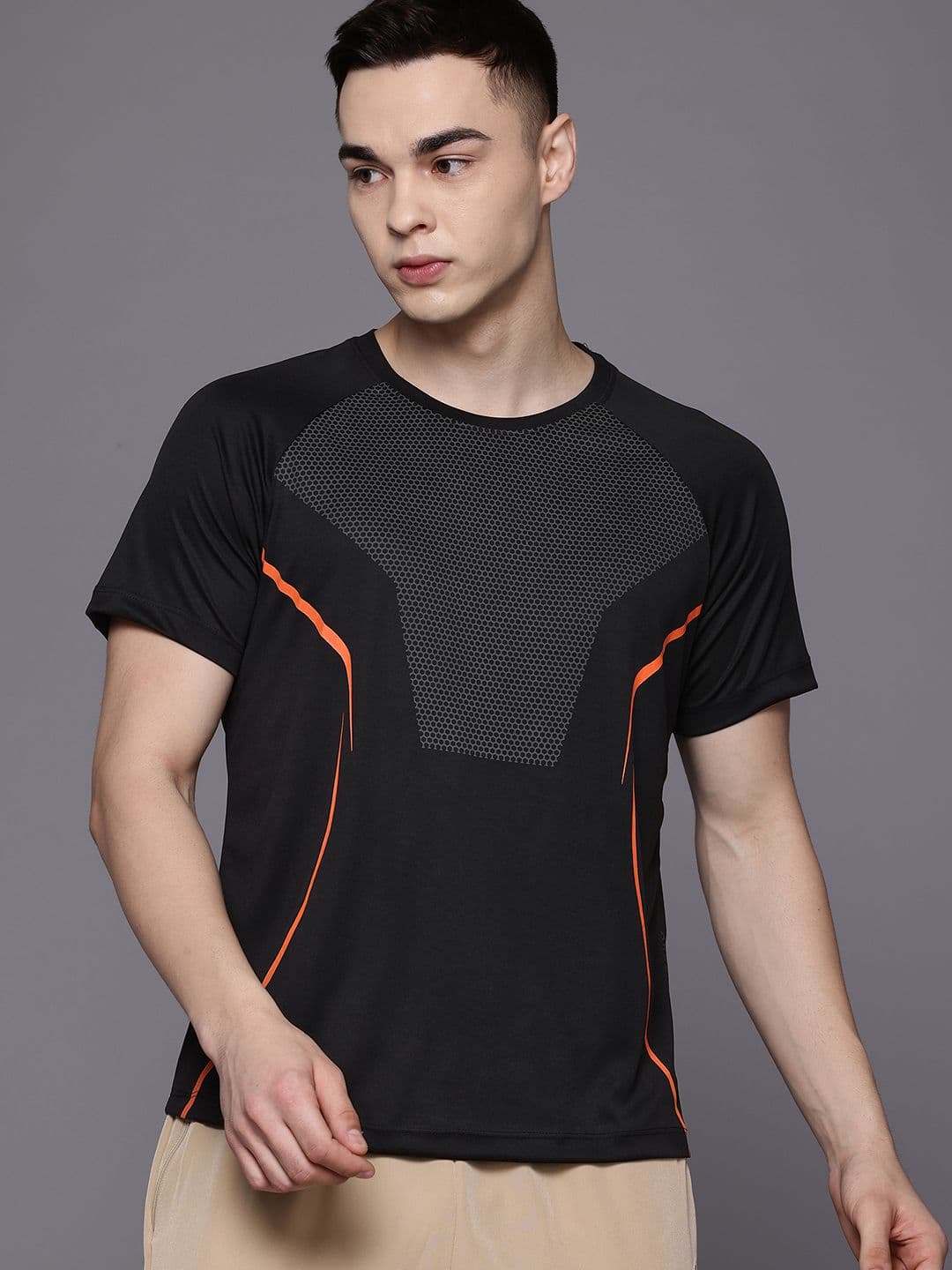 HRX by Hrithik Roshan Printed Rapid-Dry Training T-shirt - view 1