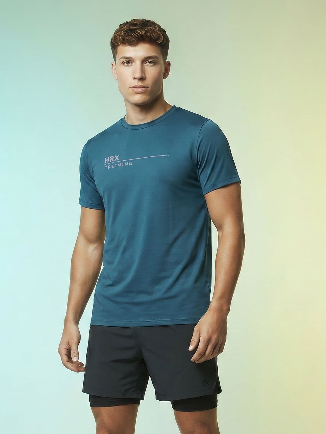 HRX by Hrithik Roshan Printed Rapid-Dry Training T-shirt - view 1