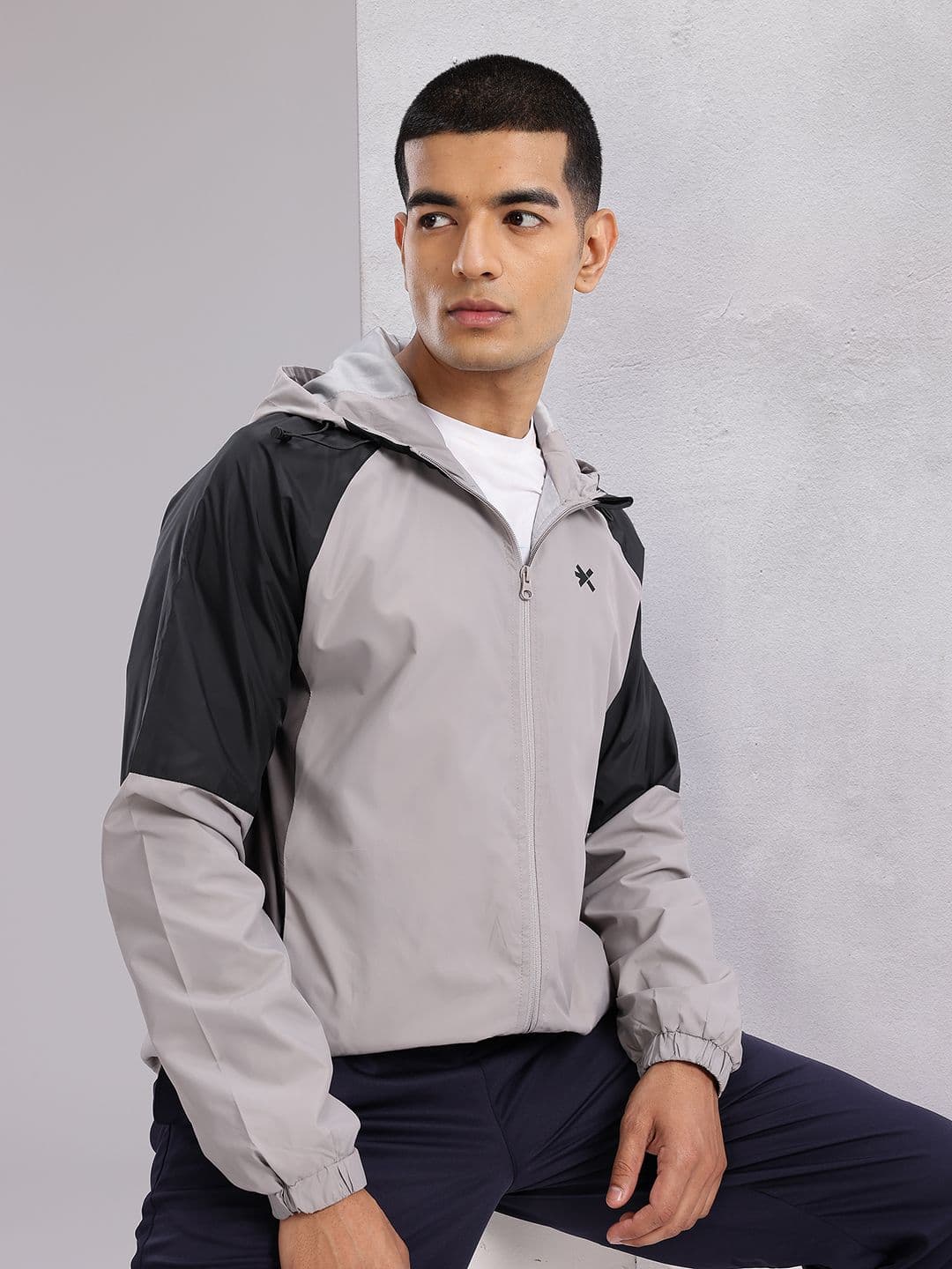 HRX by Hrithik Roshan Colourblocked Hooded Jacket - view 1