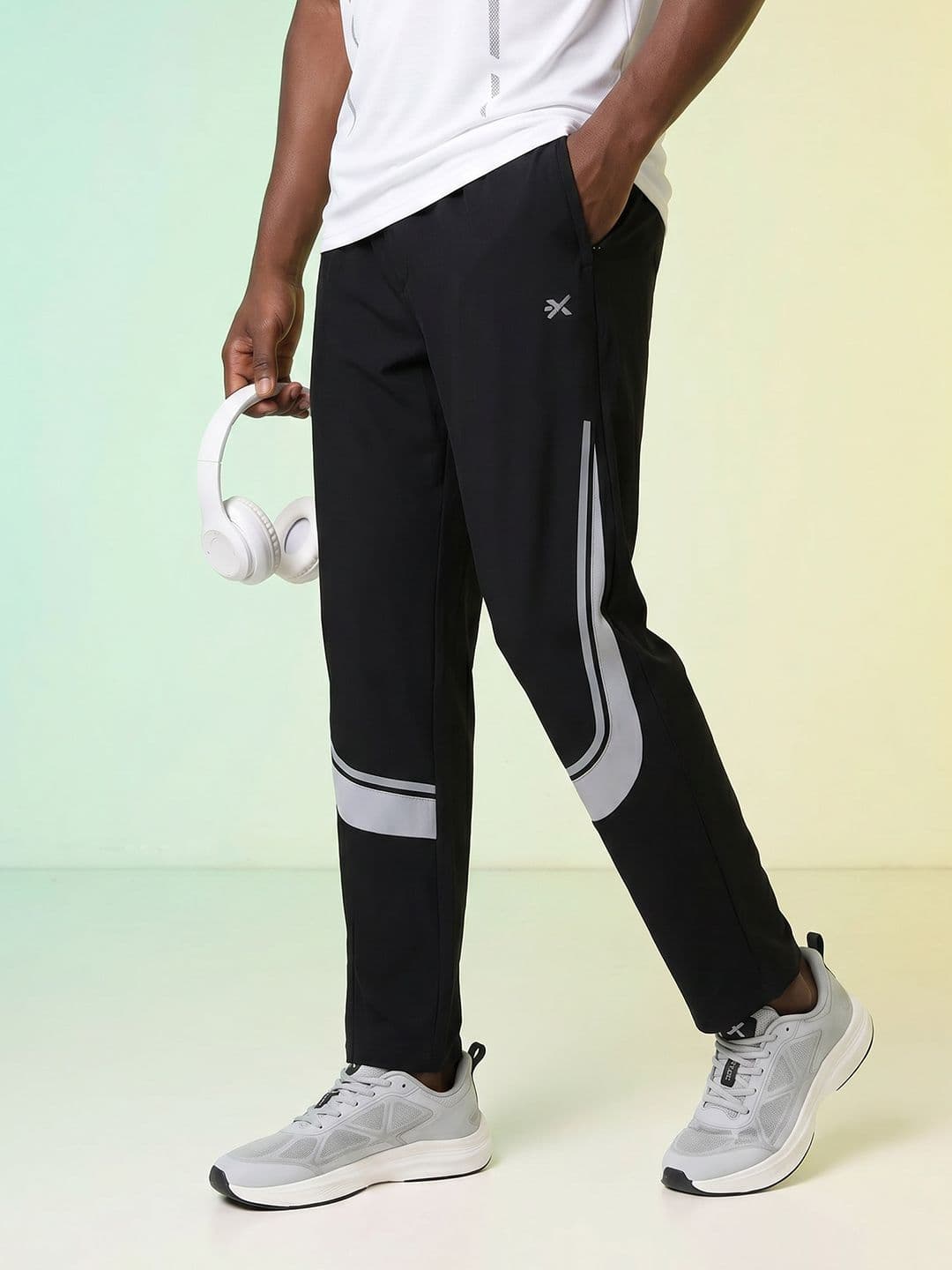 HRX by Hrithik Roshan Men Printed Rapid-Dry Running Track Pants - view 1
