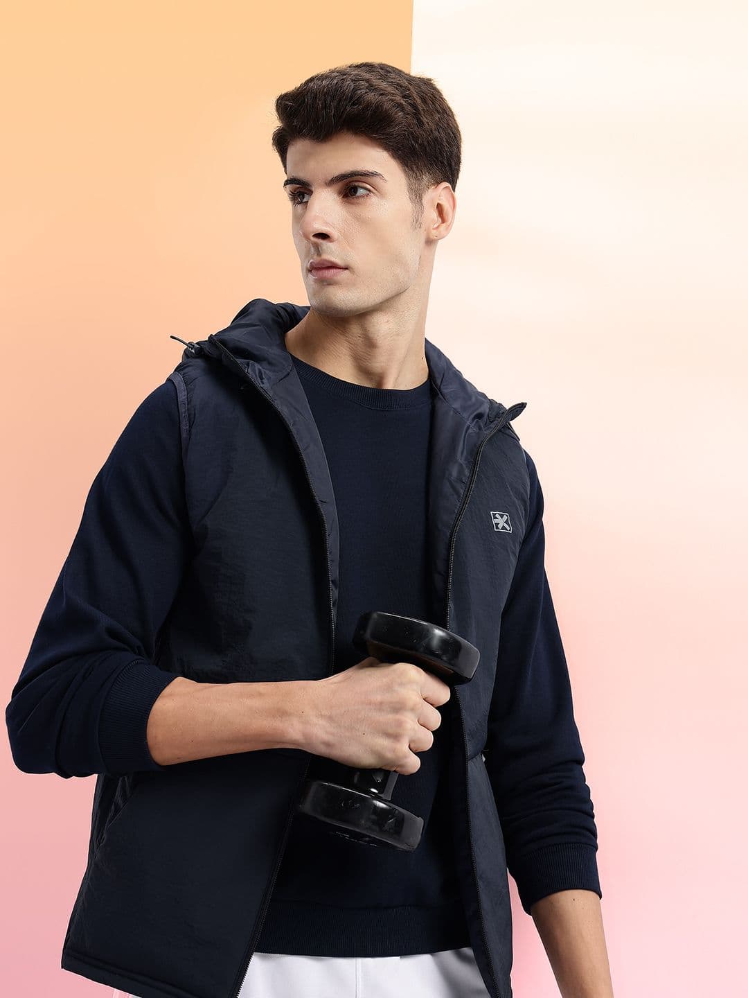 HRX by Hrithik Roshan Hooded Training Gilet - view 1