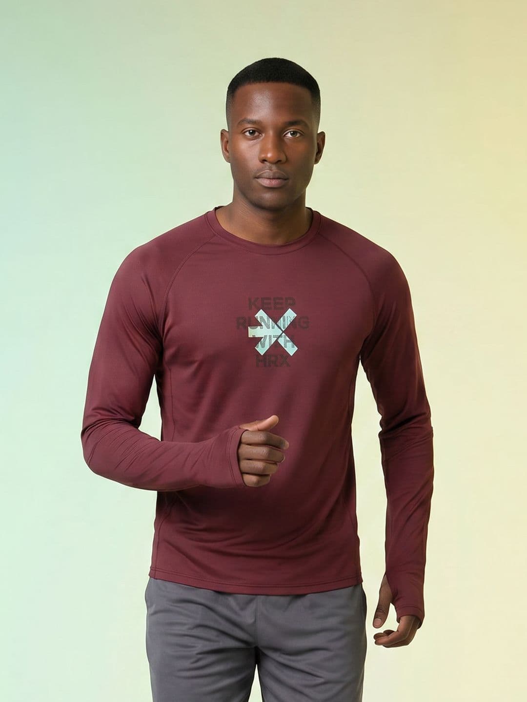 HRX by Hrithik Roshan Printed Rapid-Dry Running T-shirt - view 1