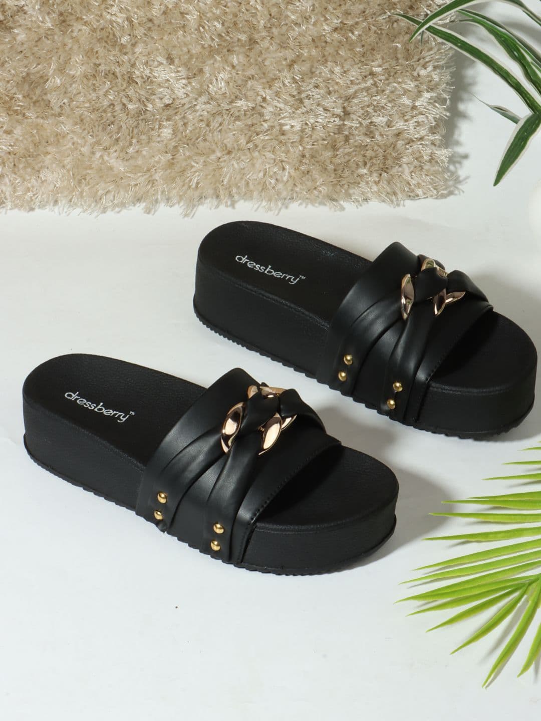 DressBerry Open Toe Flatform Heel Sandal - view 1