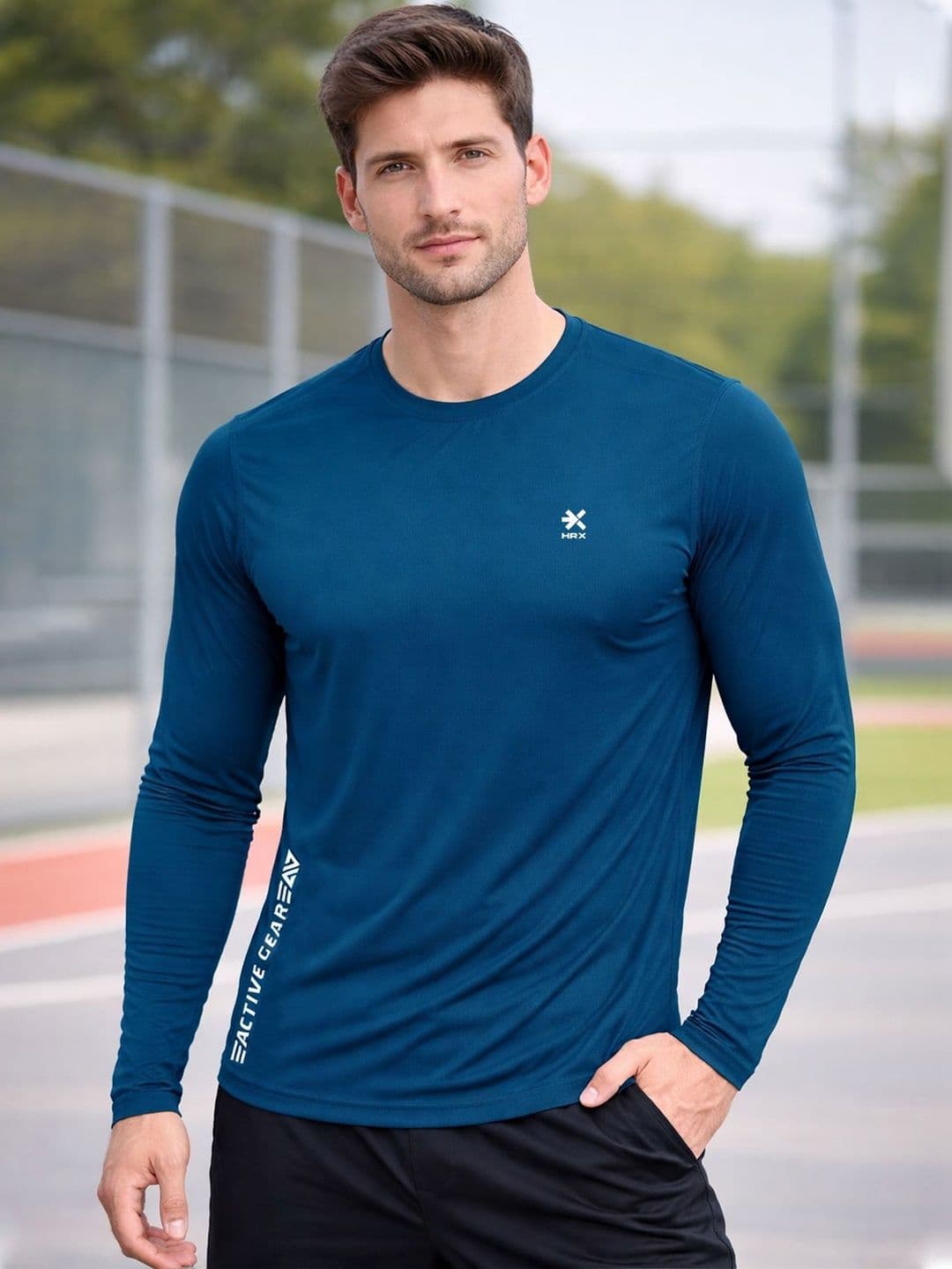 HRX by Hrithik Roshan Men Brand Logo Printed Round Neck T-shirt - view 1