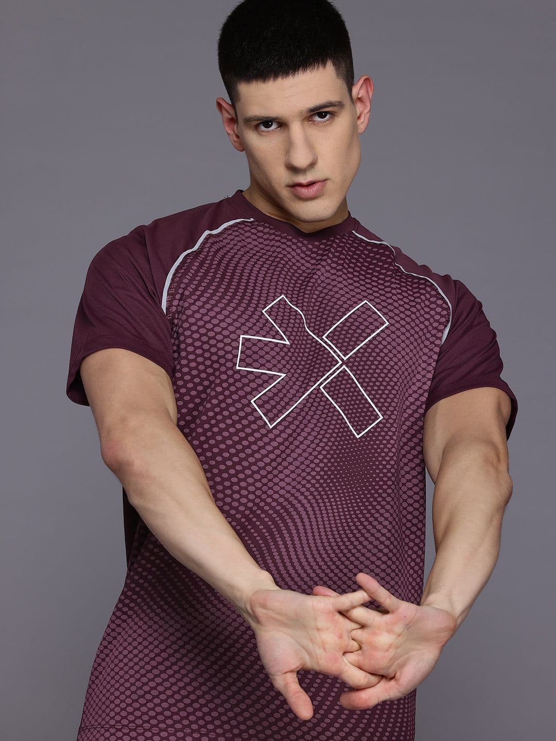 HRX by Hrithik Roshan Printed Rapid-Dry Training T-shirt - view 1