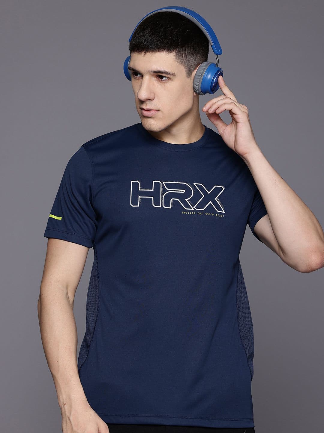 HRX by Hrithik Roshan Rapid-Dry Printed Training T-shirt - view 1