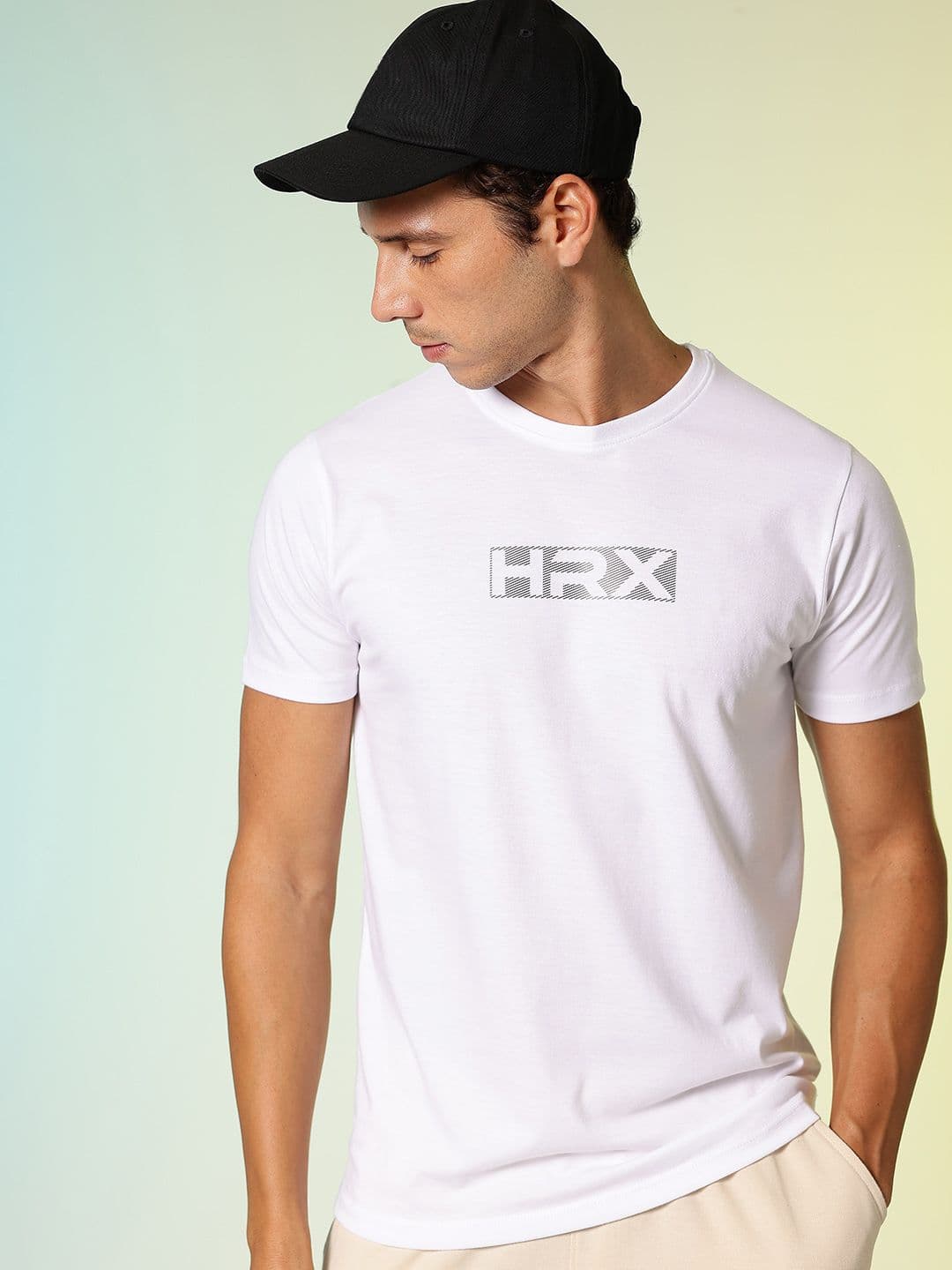 HRX by Hrithik Roshan Brand Logo Printed Pure Cotton T-shirt - view 1