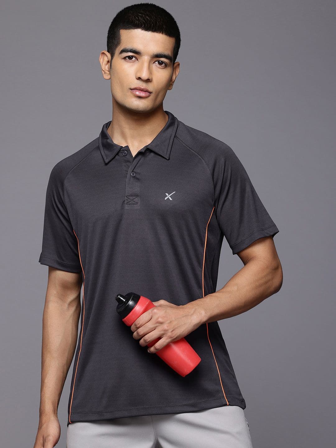 HRX by Hrithik Roshan Men Polo Collar Rapid-Dry Training T-shirt - view 1