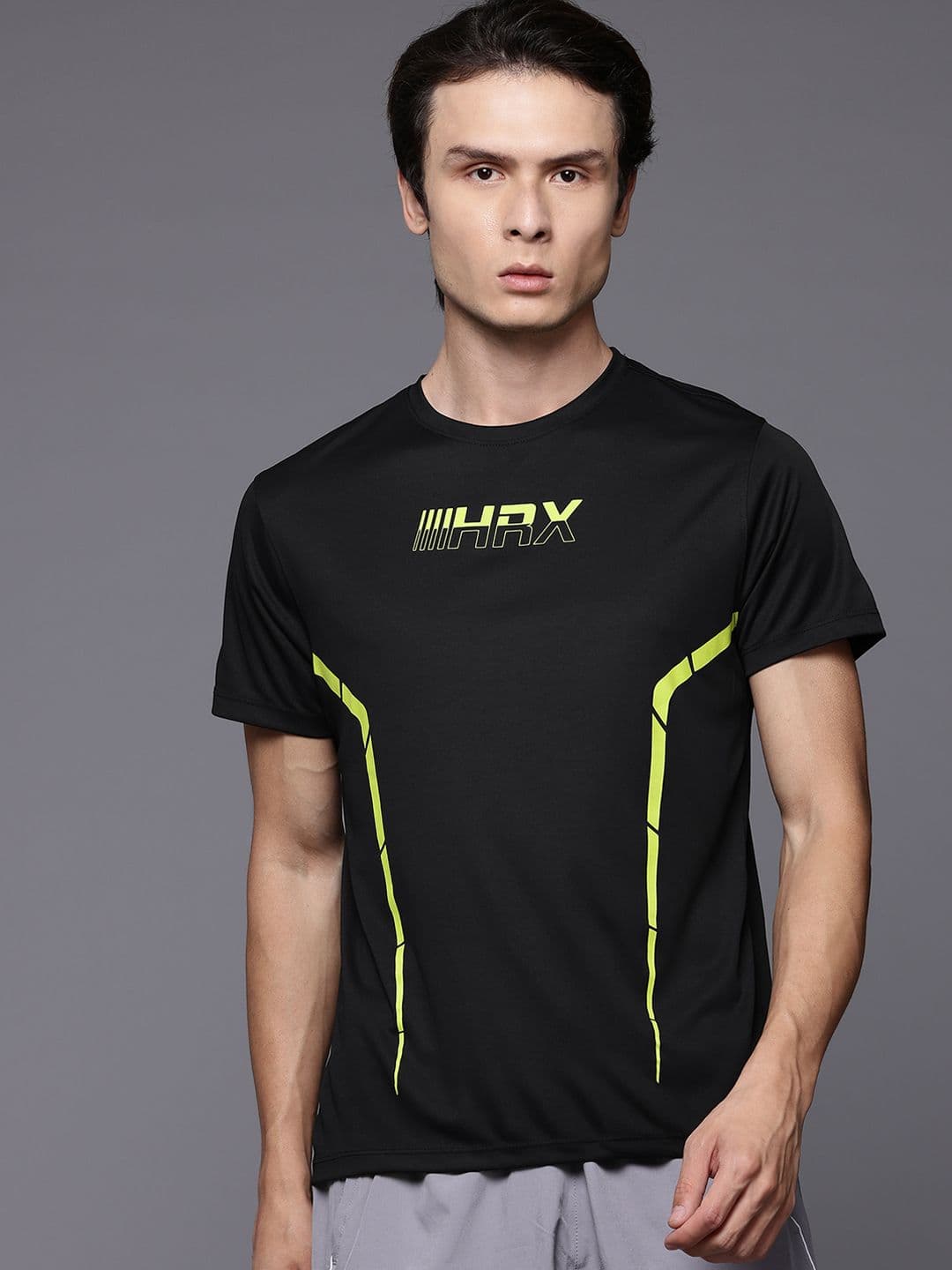 HRX by Hrithik Roshan Rapid-Dry Printed Running T-shirt - view 1