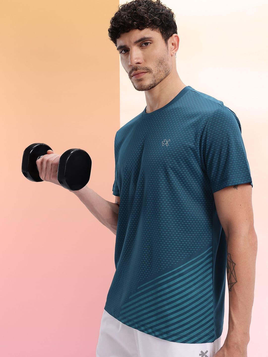HRX by Hrithik Roshan Men Printed Rapid-Dry Training T-shirt - view 1