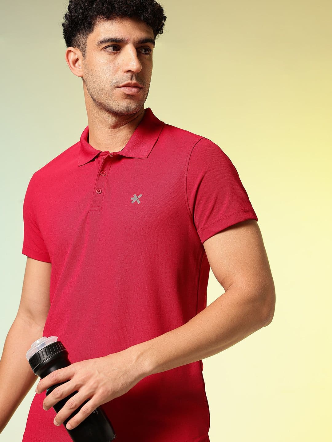 HRX by Hrithik Roshan Polo Collar Rapid-Dry Training T-shirt - view 1